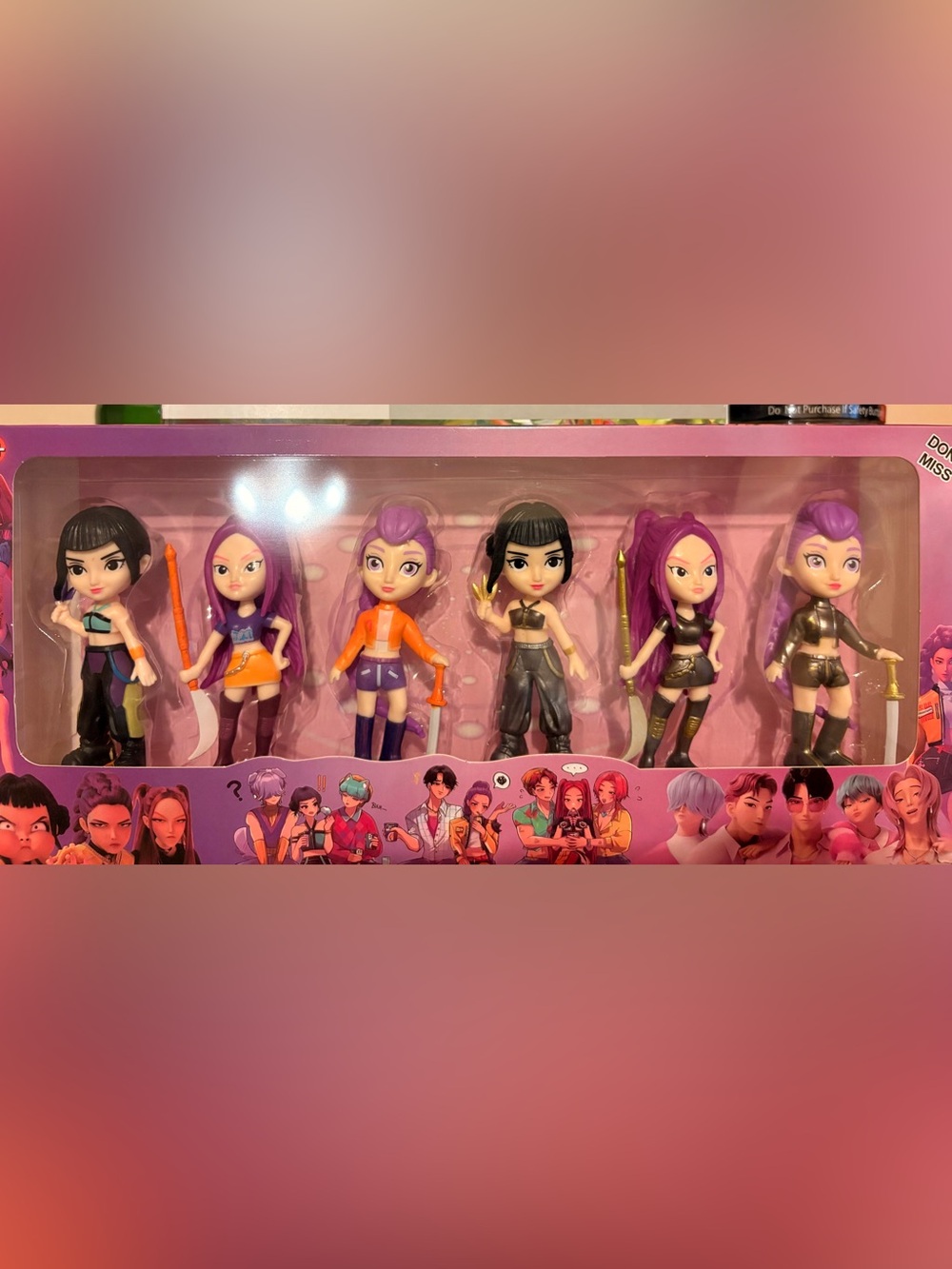 Purple & Black Girls' Fashion Doll Collection - Set of 6